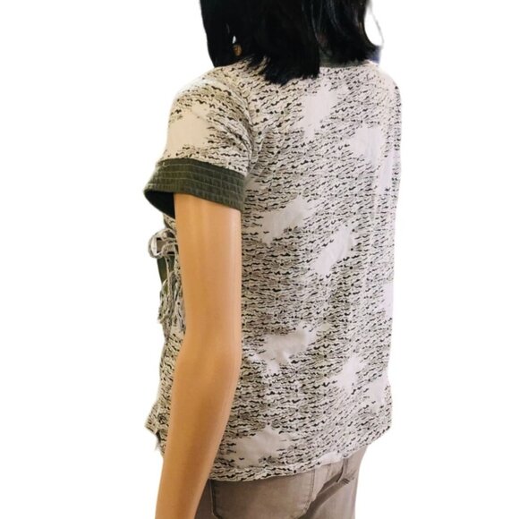 (5 for $25)V-Neck Kimono Wrap Top With Side Tie Short Sleeve Womens Blouse - Picture 4 of 9